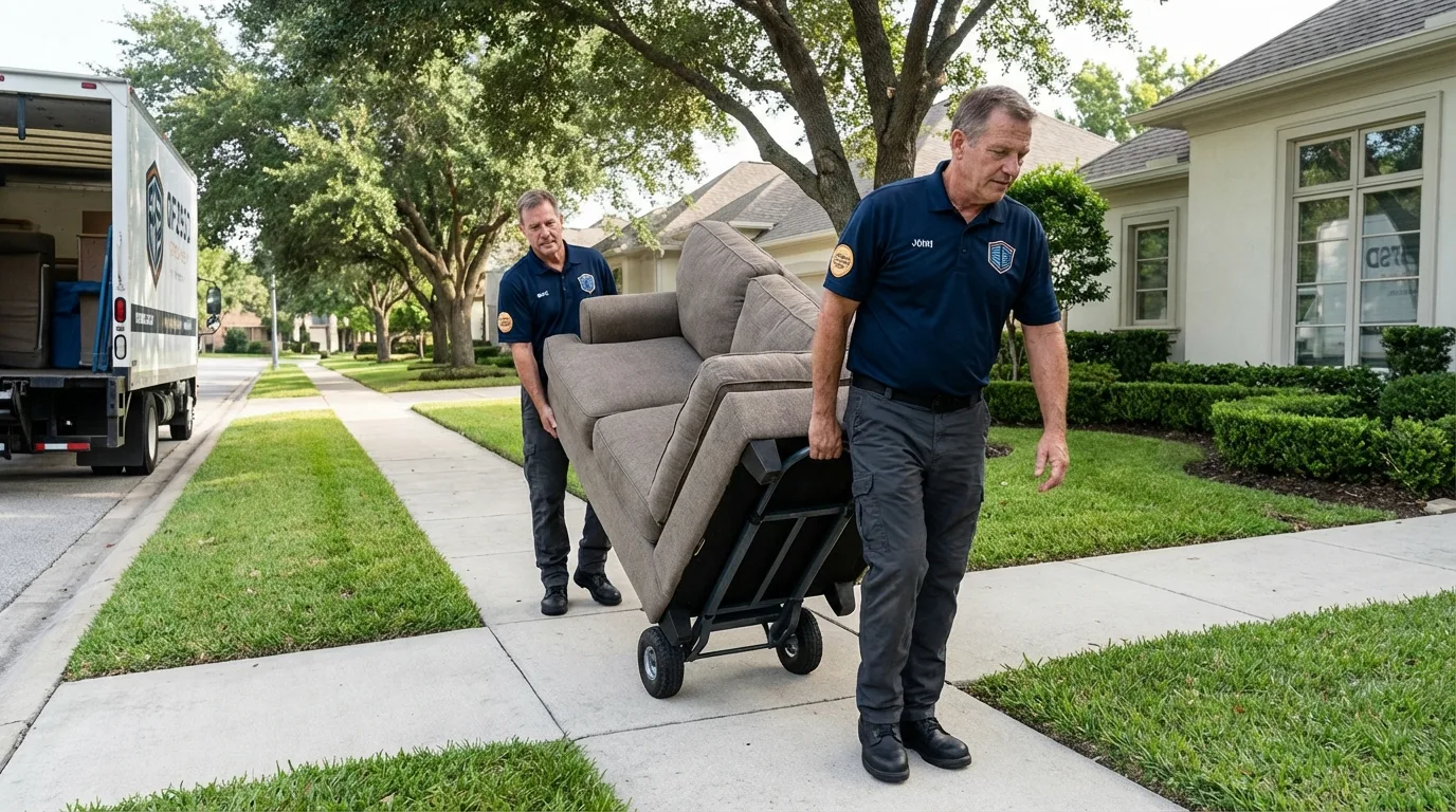 Local residential moving crew loading furniture in Fort Washakie, WY