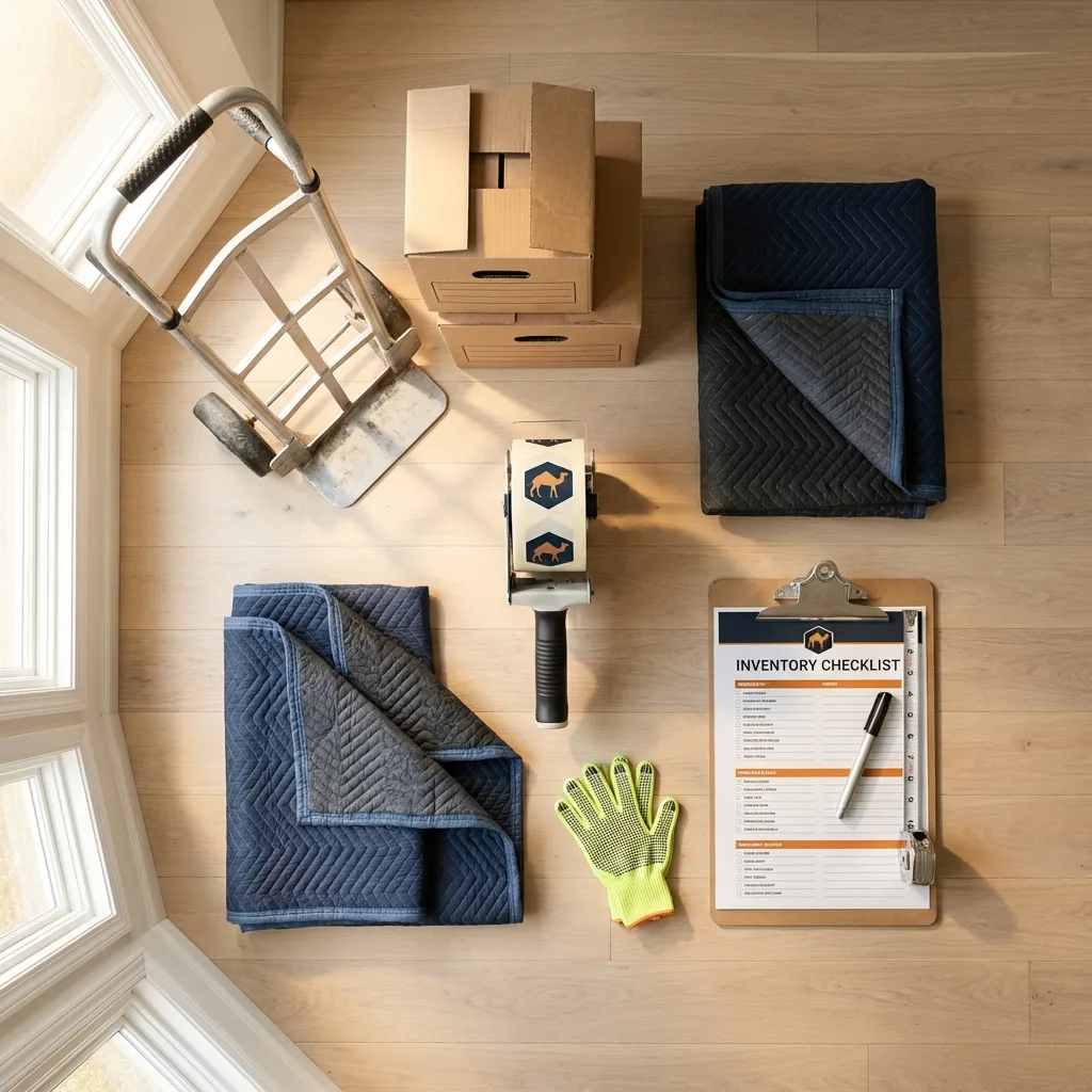 Professional moving supplies and packing materials layout for Fort Washakie residential relocations